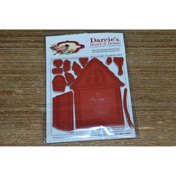 Darcie's Heart Home Cling Mount Rubber Stamp Set Window Seasonal Holiday JCS400 - Picture 3 of 5